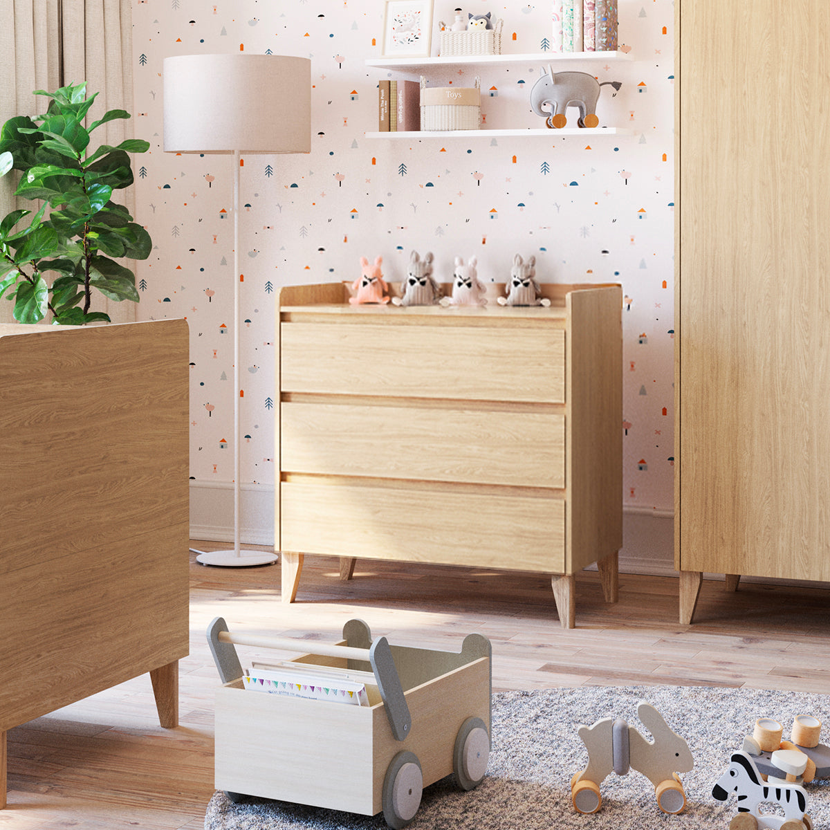 Commode 3 tiroirs Vox Muve Bois - vue 3