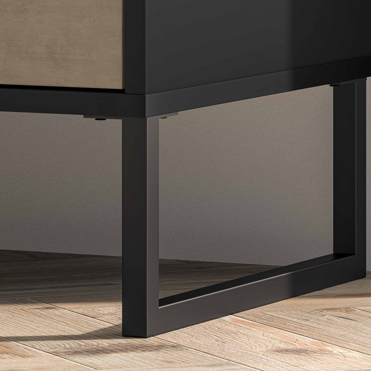 Commode 3 tiroirs Zoran Noir et Bois - vue 6