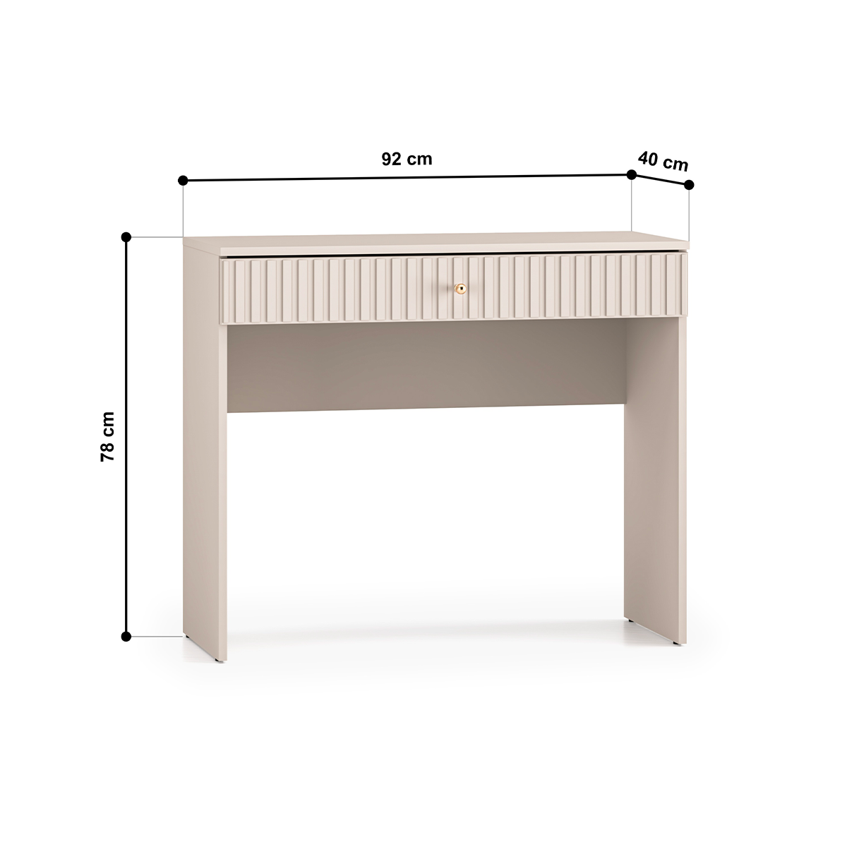 Console coiffeuse 1 tiroir Nova Cachemire - vue 8