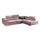 Canapé d'angle convertible droit 4 places Wilson velours Rose