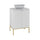 Meuble simple vasque 60cm 2 portes sur pieds Daria Blanc