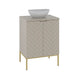 Meuble simple vasque 60cm 2 portes sur pieds Daria Cachemire