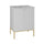 Meuble simple vasque encastrée 60cm 2 portes sur pieds Daria Blanc