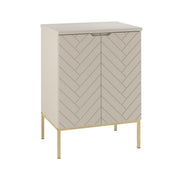 Meuble sous-vasque 60cm plan de toilette 2 portes sur pieds Daria Cachemire