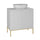 Meuble simple vasque 80cm 2 portes sur pieds Daria Blanc