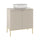 Meuble simple vasque 80cm 2 portes sur pieds Daria Cachemire