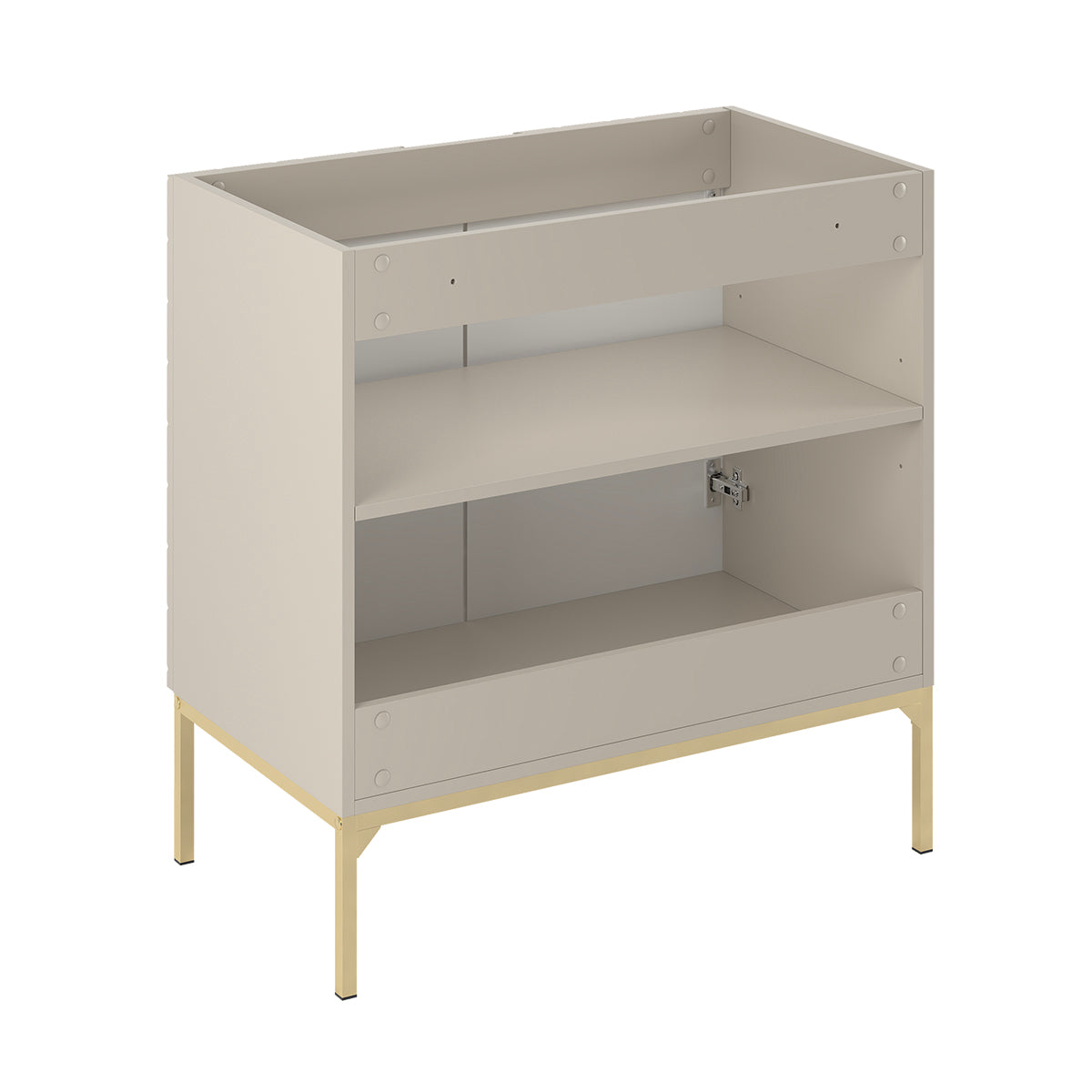 Meuble simple vasque 80cm 2 portes sur pieds Daria Cachemire - vue 3