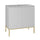 Meuble simple vasque encastrée 80cm 2 portes sur pieds Daria Blanc