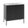 Meuble simple vasque encastrée 80cm 2 portes sur pieds Daria Noir