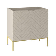 Meuble sous-vasque 80cm 2 portes sur pieds Daria Cachemire