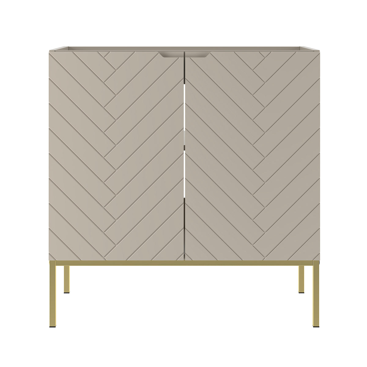 Meuble sous-vasque 80cm 2 portes sur pieds Daria Cachemire - vue 3