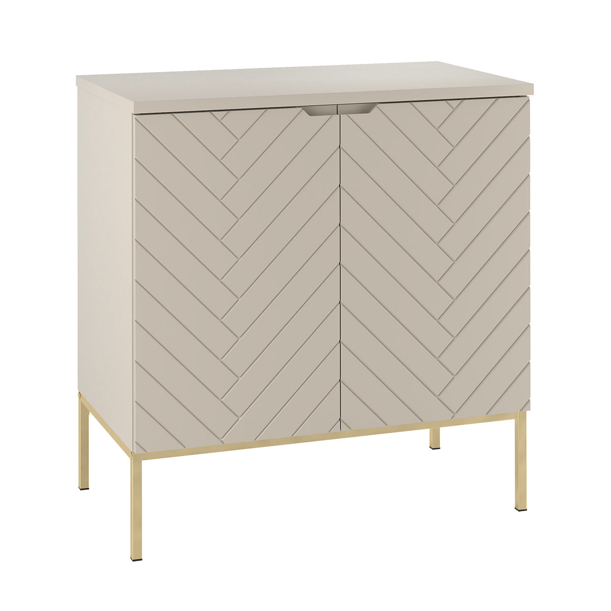 Meuble sous-vasque 80cm plan de toilette 2 portes sur pieds Daria Cachemire