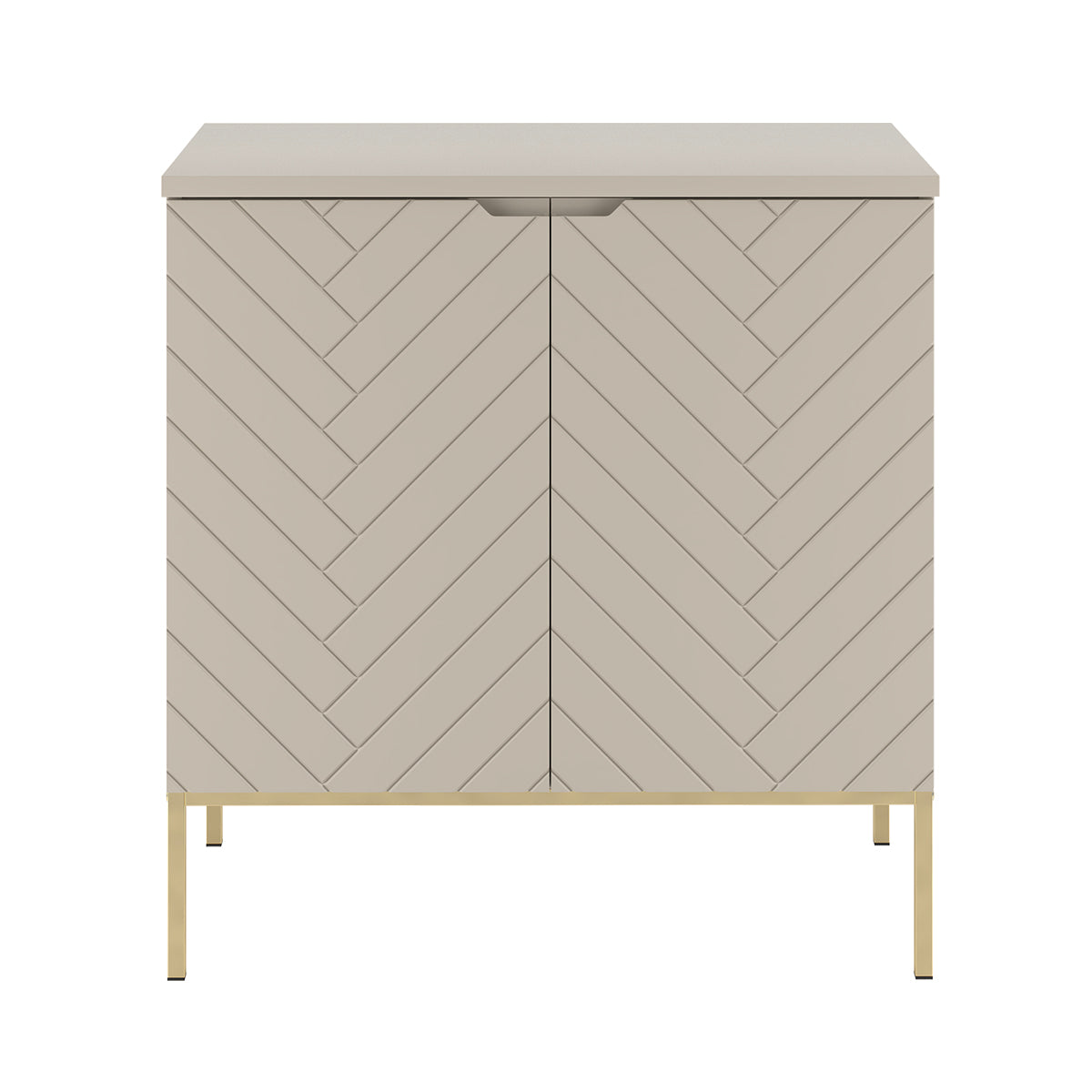 Meuble sous-vasque 80cm plan de toilette 2 portes sur pieds Daria Cachemire - vue 3