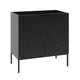 Meuble sous-vasque 80cm 2 portes sur pieds Daria Noir