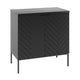 Meuble sous-vasque 80cm plan de toilette 2 portes sur pieds Daria Noir