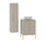 Ensemble meuble simple vasque 60cm 2 portes sur pieds et colonne Daria Cachemire