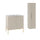 Ensemble meuble simple vasque encastrée 80cm 2 portes sur pieds et colonne Daria Cachemire