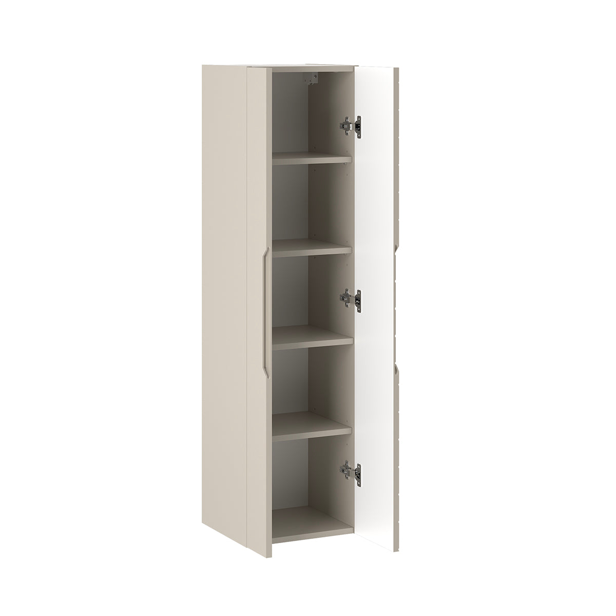 Ensemble meuble simple vasque encastrée 60cm 2 portes sur pieds et colonne Daria Cachemire - vue 6