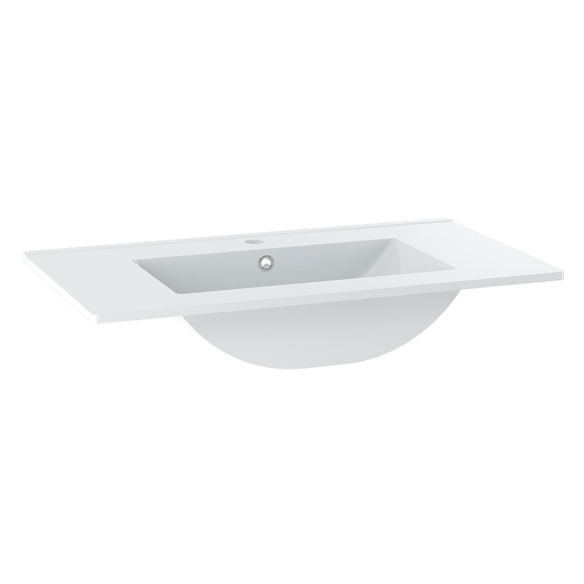 Ensemble meuble simple vasque encastrée 80cm 2 portes sur pieds et colonne Daria Cachemire - vue 7