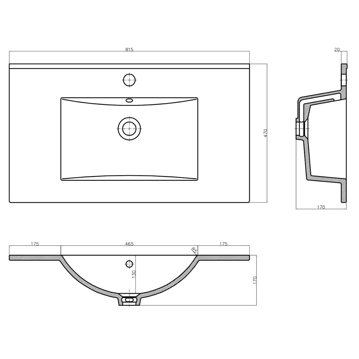 Meuble simple vasque encastrée 80cm 2 portes sur pieds Daria Cachemire - vue 10