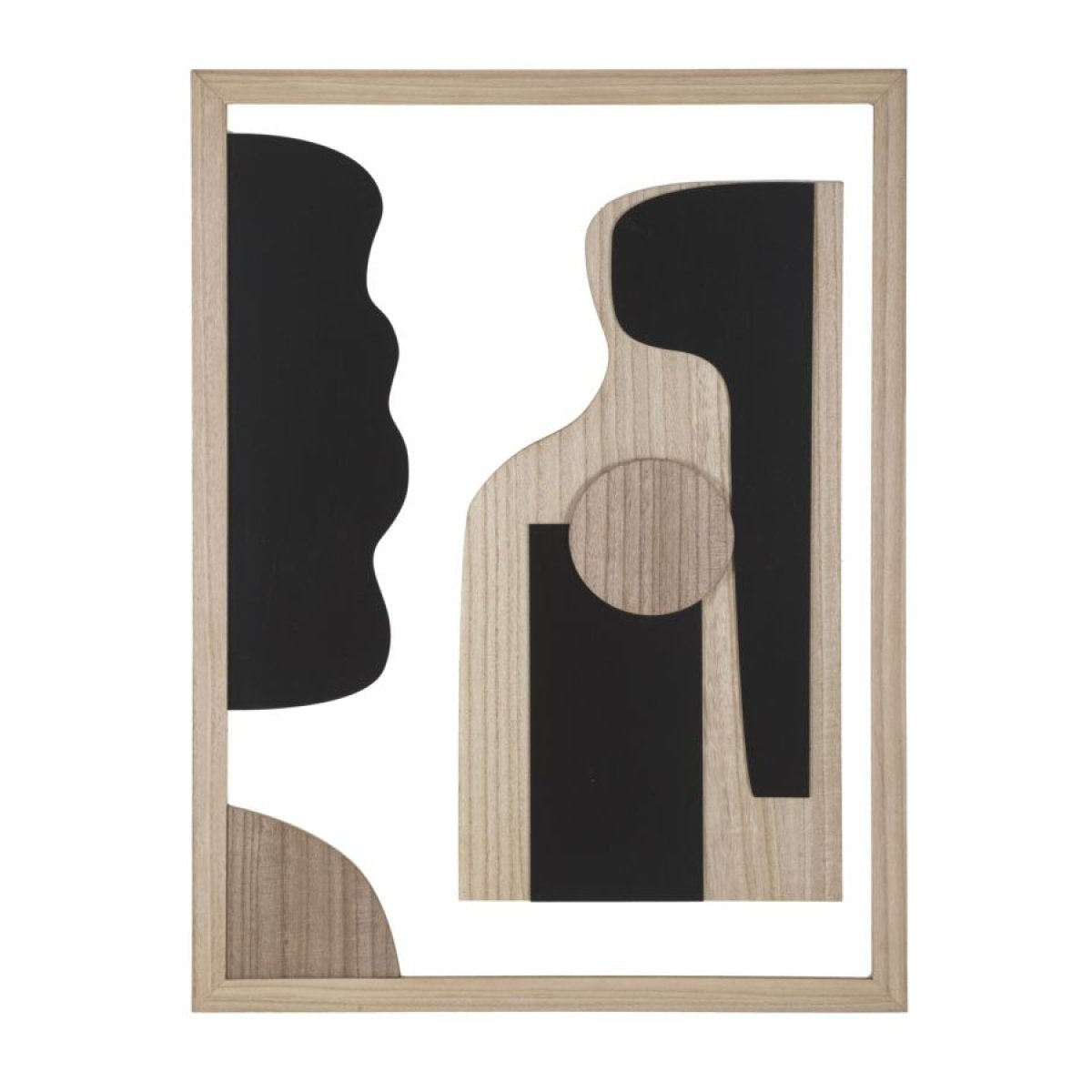 Décoration murale abstraite 60x80 cm Malva Bois et Noir - vue 2