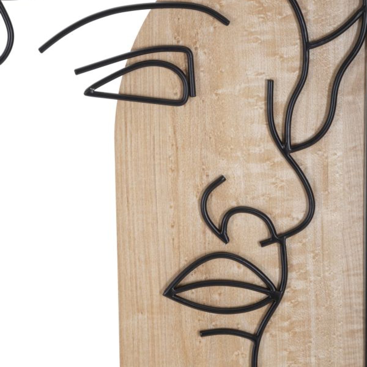 Décoration murale buste antique métal 50x80 cm Adonis Bois et Noir - vue 3