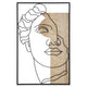 Décoration murale buste antique métal 50x80 cm Adonis Noir et Bois
