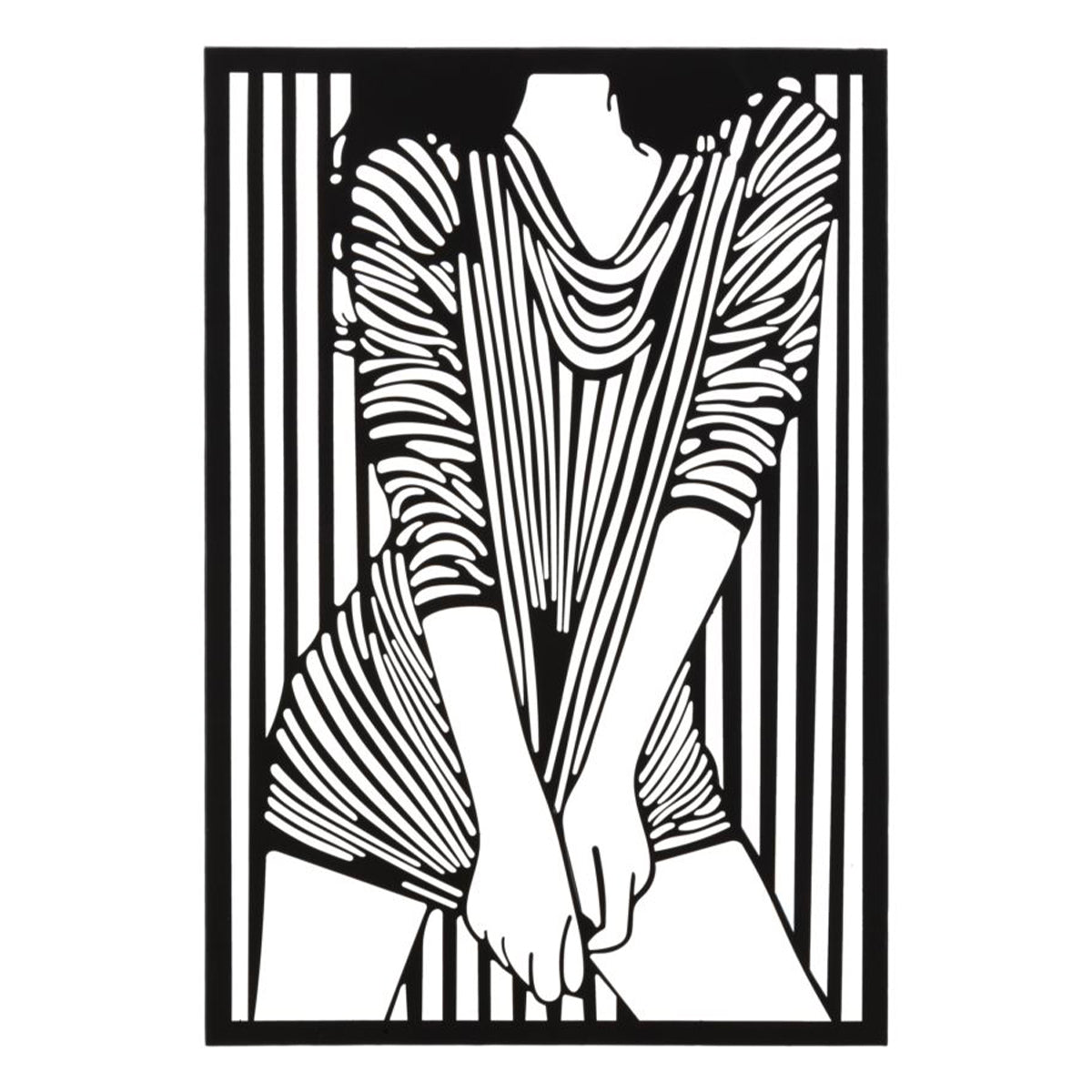Décoration murale femme métal 40x60 cm Camilia Noir - vue 2