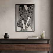 Décoration murale femme métal 40x60 cm Camilia Noir