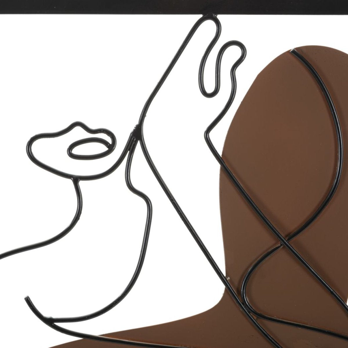 Décoration murale Line Art couple métal 60x80 cm Clyde Noir - vue 3