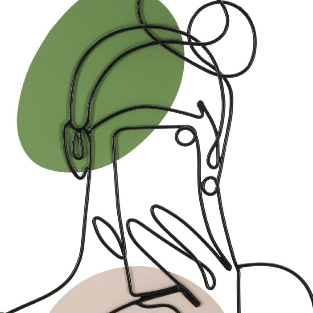 Décoration murale Line Art visage femme métal 40x80 cm Sora Noir - vue 3