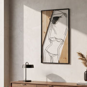 Décoration murale silhouette femme 50x90 cm Horia Bois et Noir