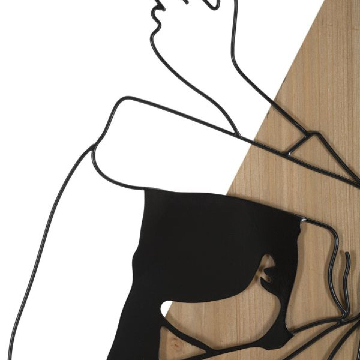 Décoration murale silhouette femme 50x90 cm Horia Noir et Bois - vue 3