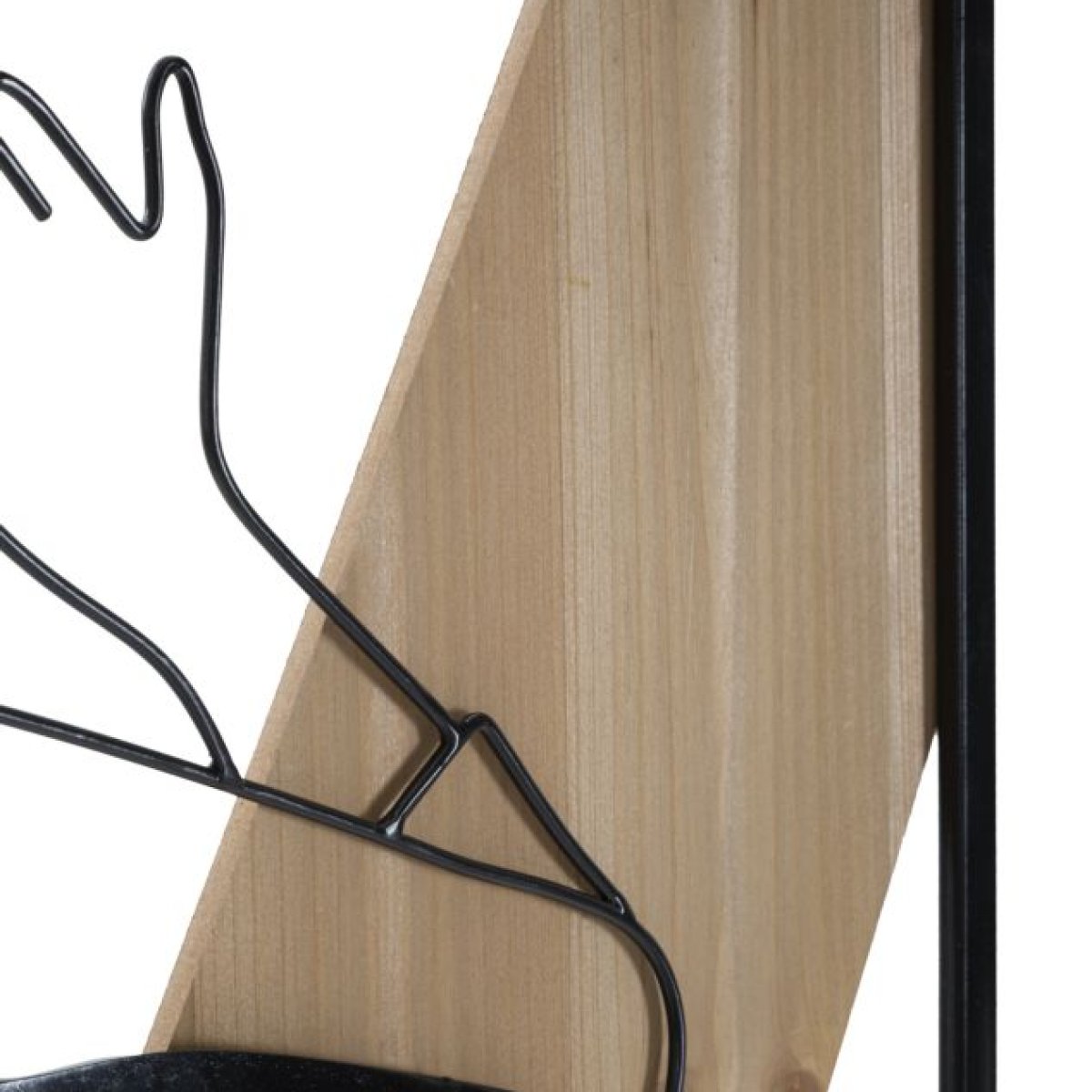 Décoration murale silhouette femme 50x90 cm Horia Noir et Bois - vue 4
