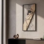 Décoration murale silhouette femme 50x90 cm Horia Noir et Bois