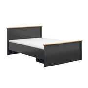 Lit 140x200 Duck Gris anthracite et Bois