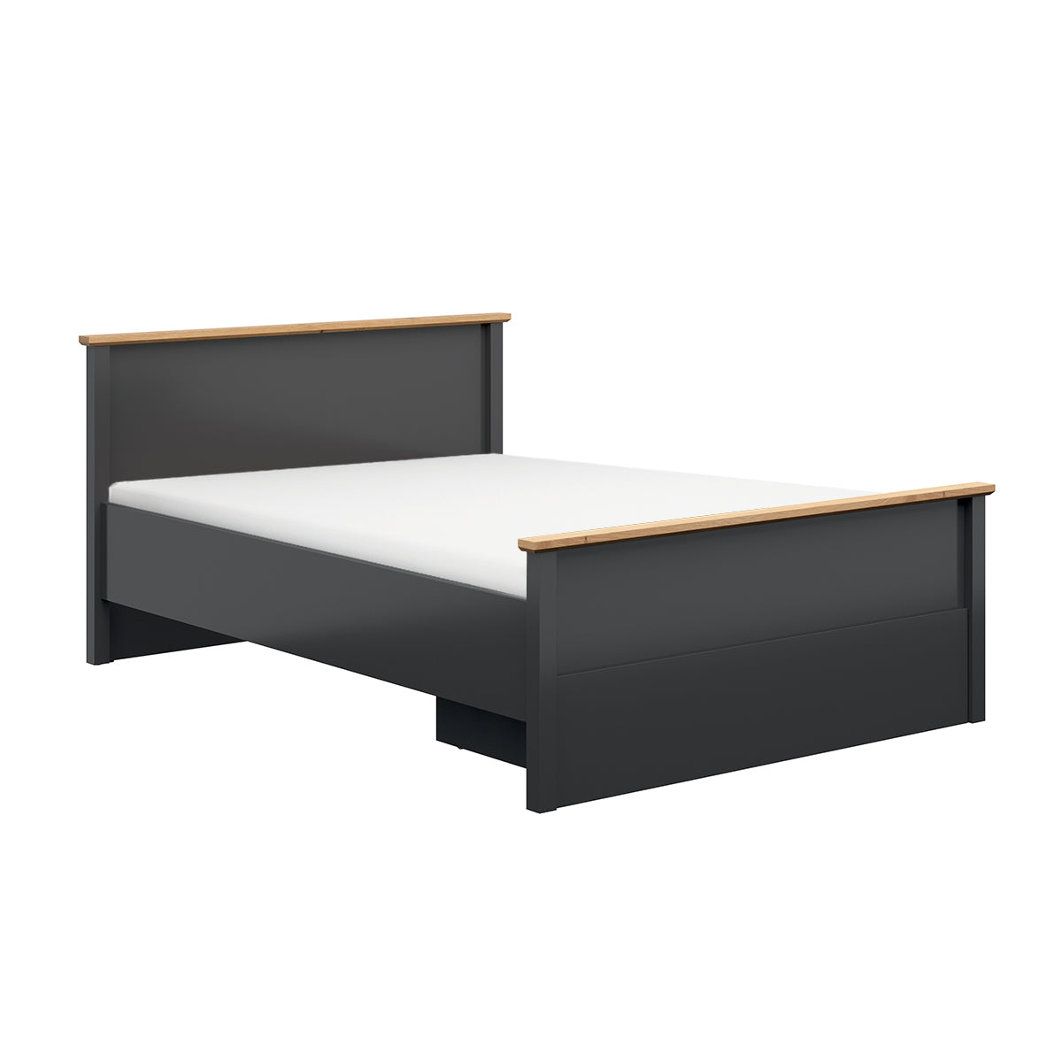 Lit 140x200 Duck Gris anthracite et Bois