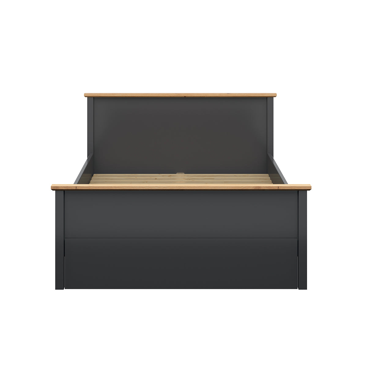 Lit 140x200 Duck Gris anthracite et Bois - vue 4