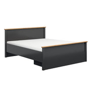 Lit 160x200 Duck Gris anthracite et Bois