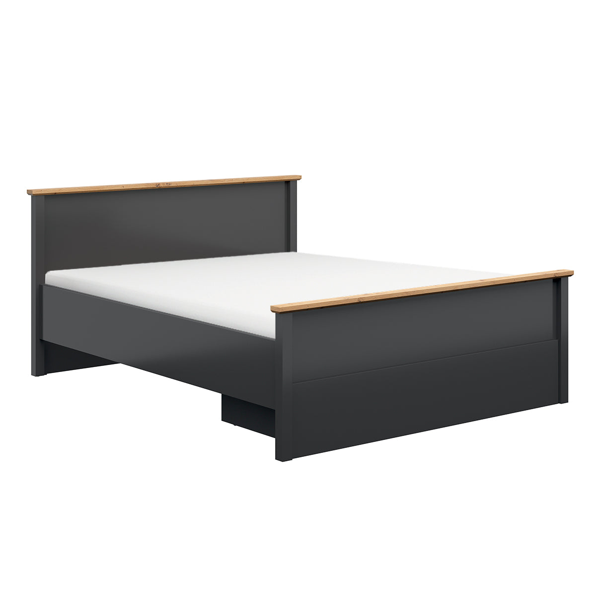 Lit 160x200 Duck Gris anthracite et Bois