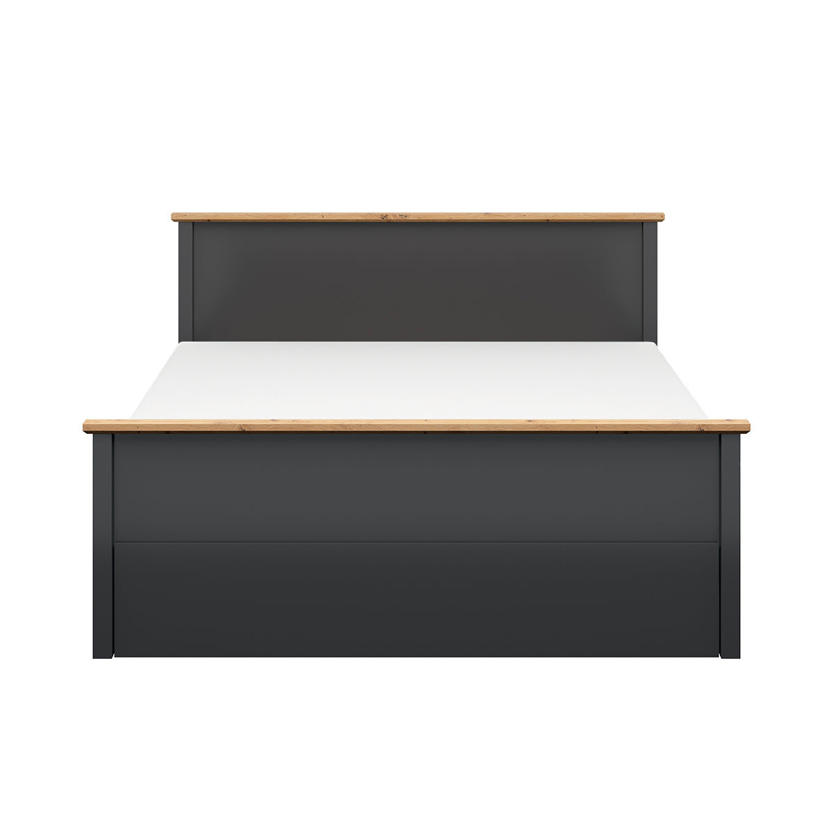 Lit 160x200 Duck Gris anthracite et Bois - vue 2