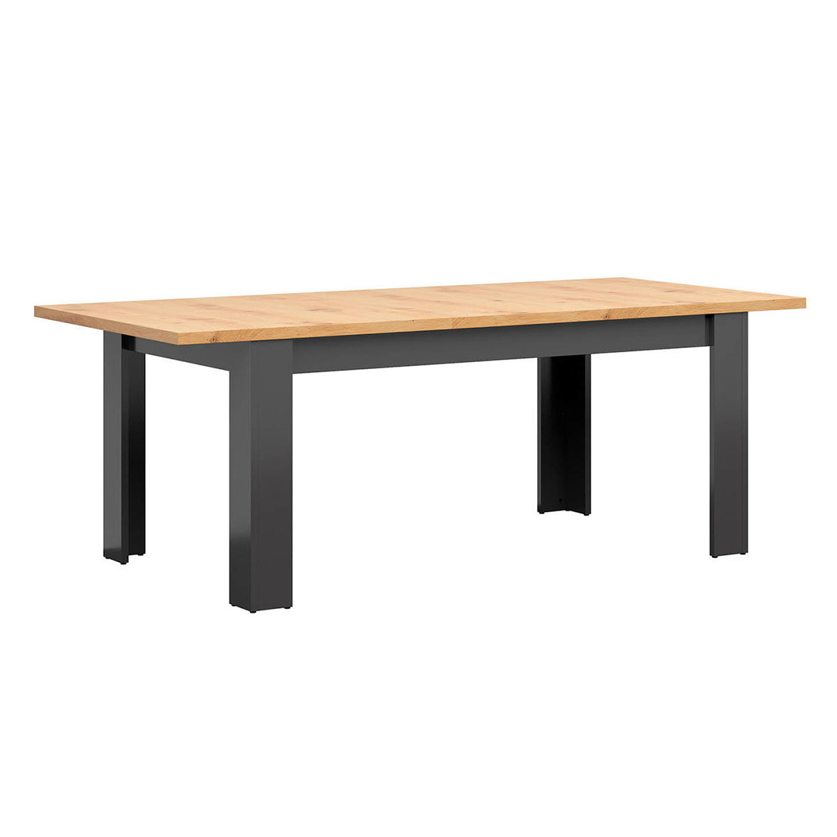 Table à manger extensible 6 à 8 places Duck Gris anthracite et Bois - vue 2