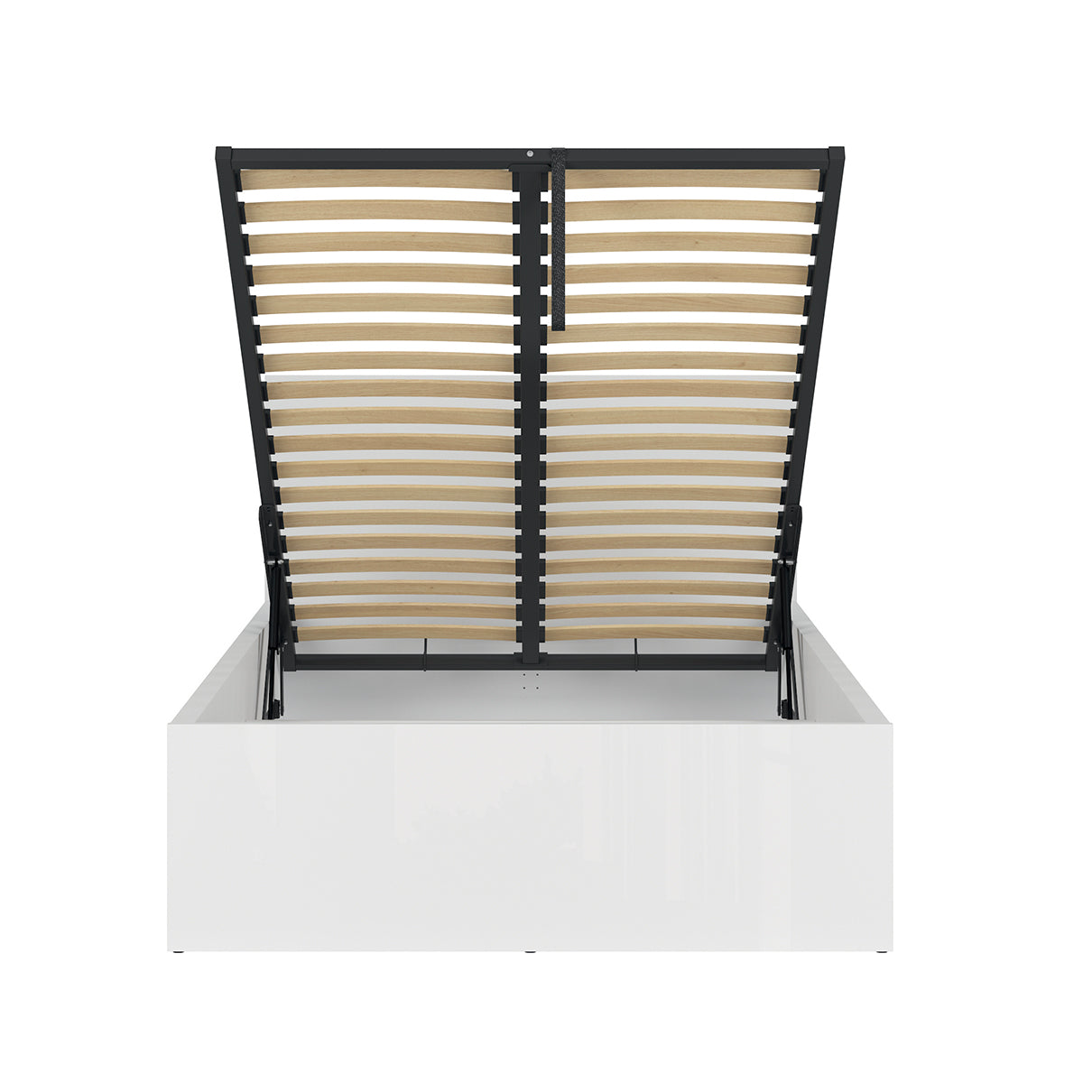 Lit coffre 120x200 sommier inclus Edwin Blanc - vue 2