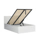 Lit coffre 120x200 sommier inclus Edwin Blanc