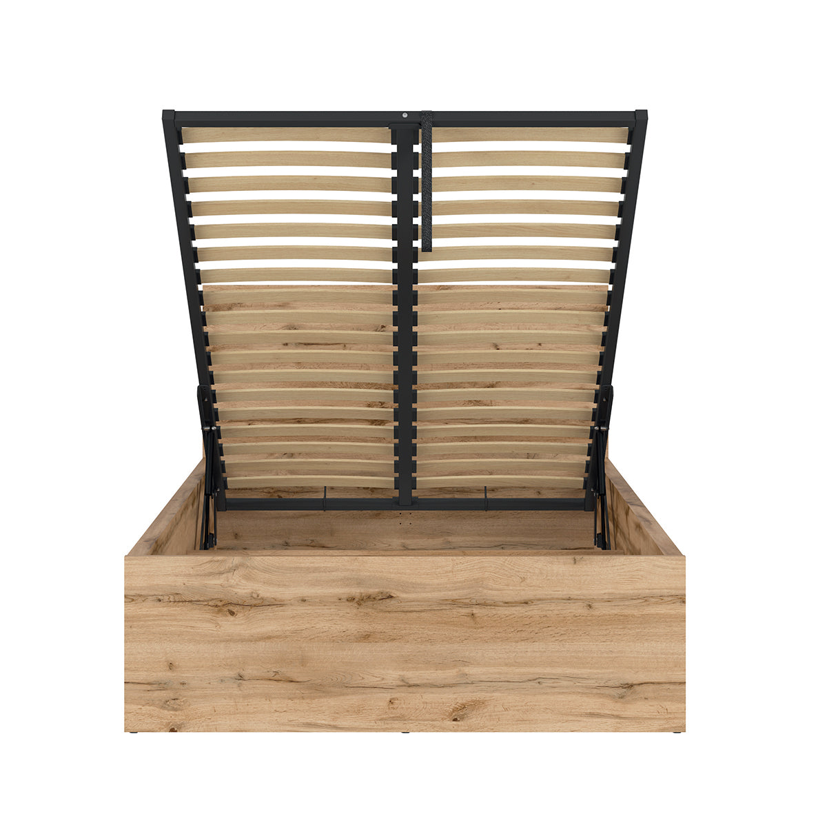 Lit coffre 120x200 sommier inclus Edwin Bois - vue 2