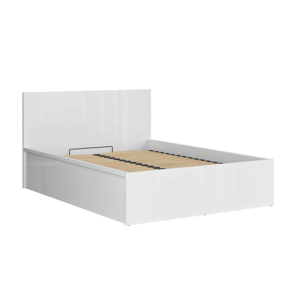 Lit coffre 140x200 sommier inclus Edwin Blanc - vue 3