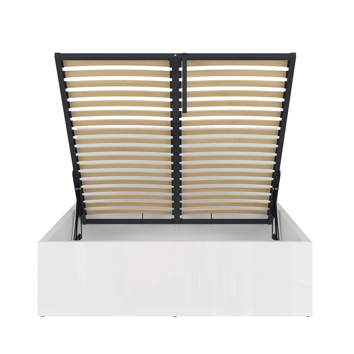Lit coffre 140x200 sommier inclus Edwin Blanc - vue 2