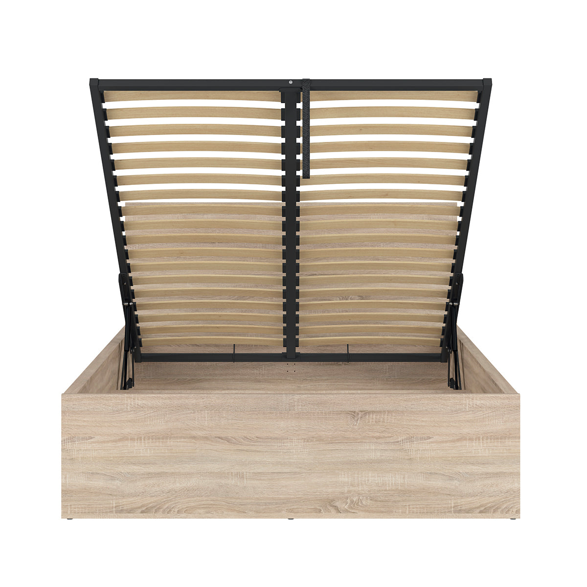 Lit coffre 140x200 sommier inclus Edwin Bois Clair - vue 2