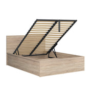 Lit coffre 140x200 sommier inclus Edwin Bois Clair