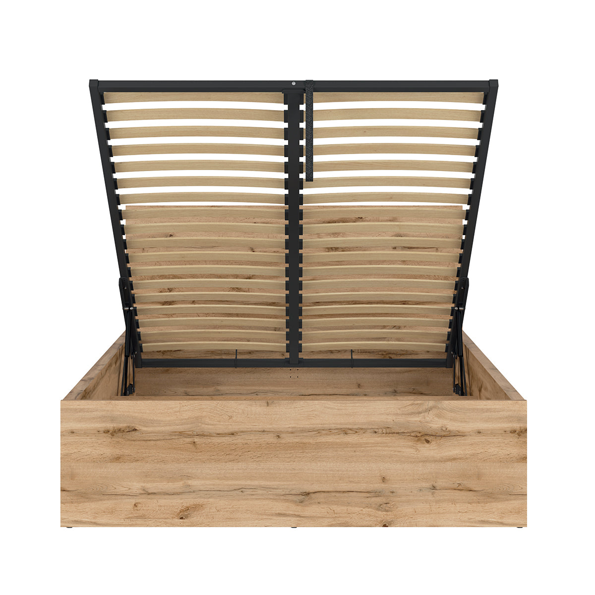 Lit coffre 140x200 sommier inclus Edwin Bois - vue 2